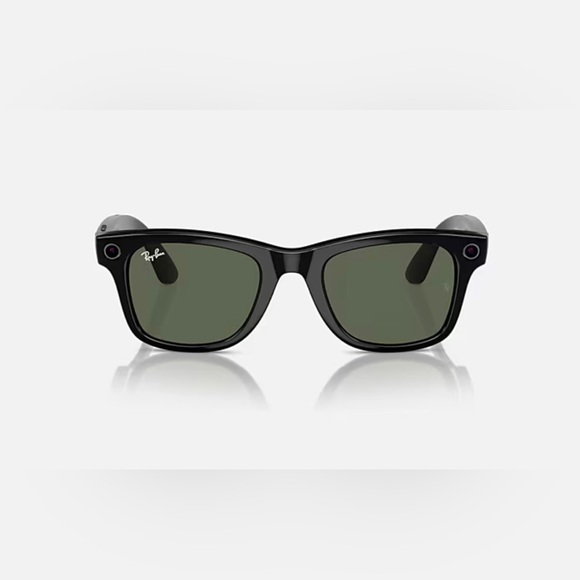 NIB Ray Ban Meta Wayfarer in Shiny black/ Green - Picture 2 of 7
